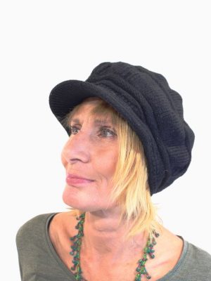 musta hattu Naisten lipallinen hattu