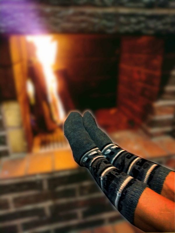 villasukat tumma harmaa Alpakka sukat | Alpaca strumpor