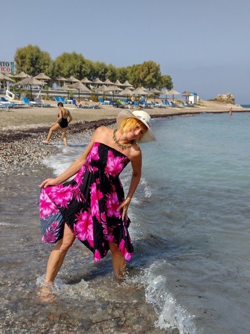 kesämekko ale Olkaimeton kesämekko | Strand klänning