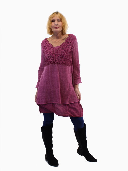 tunika isot koot Pitsineulepusero naiselle | Spets stickad tröja