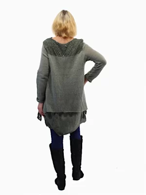 tunikat pitsi Pitsineulepusero naiselle | Spets stickad tröja