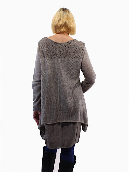 villaneule Pitsineulepusero naiselle | Spets stickad tröja