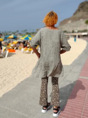 pellavavaate ale Pellavatunikat isot koot - Linnetunika med fickor