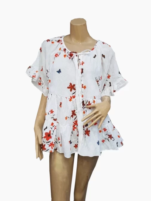 lyhyt tunika kesäpaita puuvilla