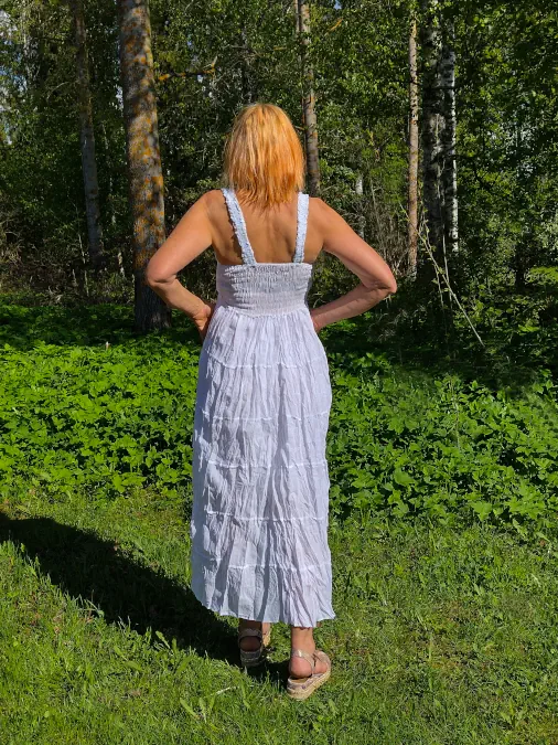 pitsimekko puuvilla Pitkä pitsimekko