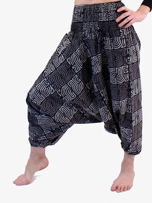 haaremihousut ruutukuvio miesten mustat haaremihousut