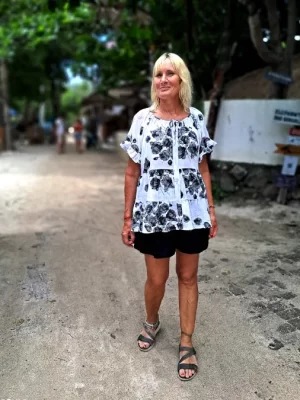 mustavalkoinen tunika Kesäpaita puuvilla