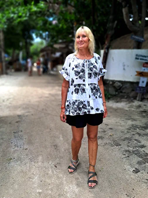 mustavalkoinen tunika Kesäpaita puuvilla